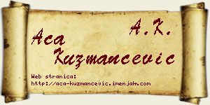 Aca Kuzmančević vizit kartica